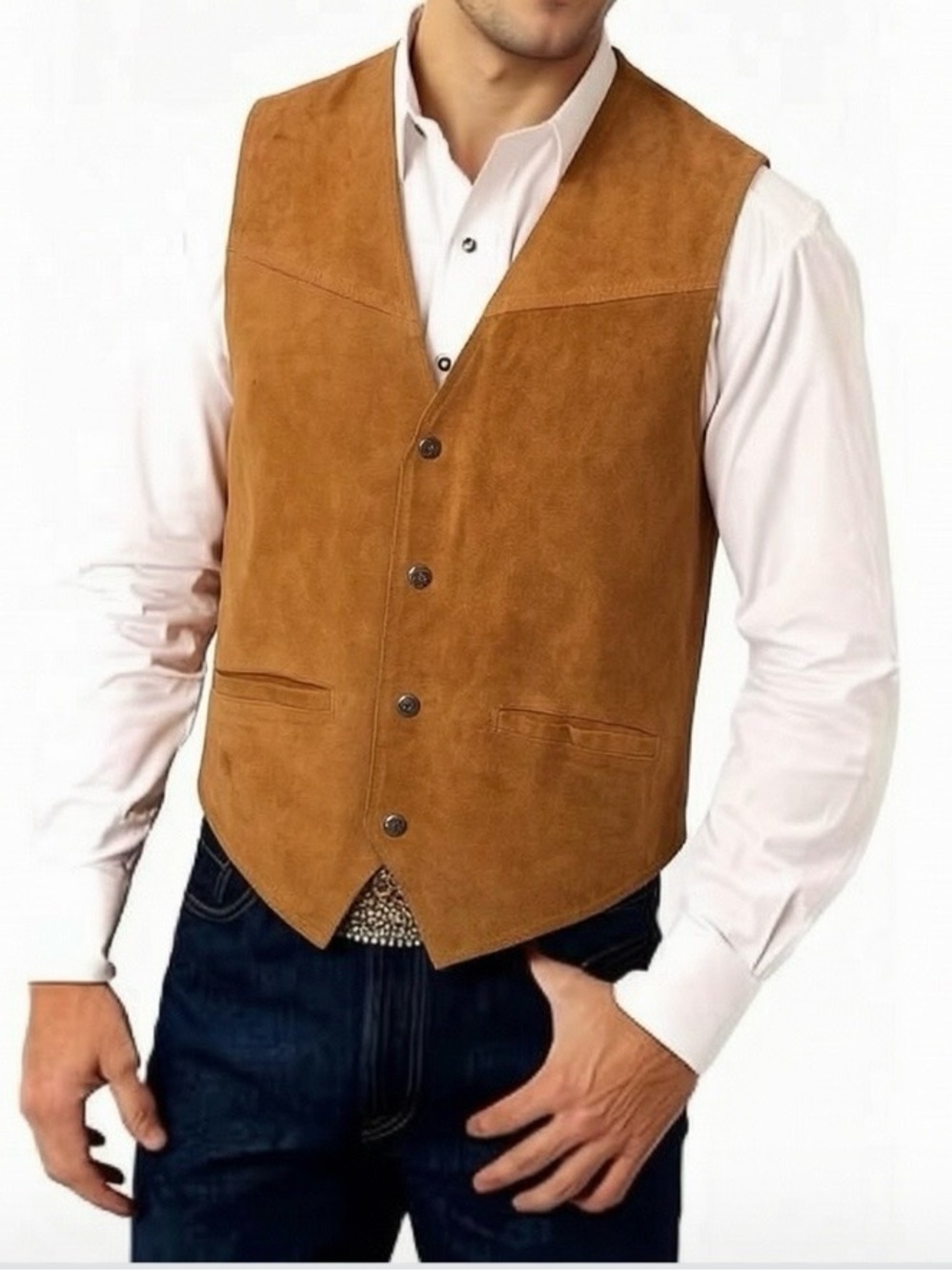 Vintage Paragraff Clothing Co, Men’s Leather Vest. Small